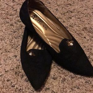 Bellini Black Pointed Toe Flats